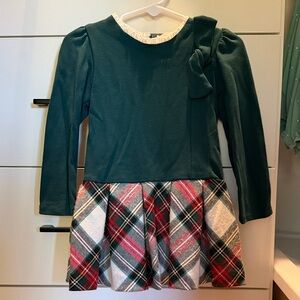 Mayoral Green Plaid Kids Dress